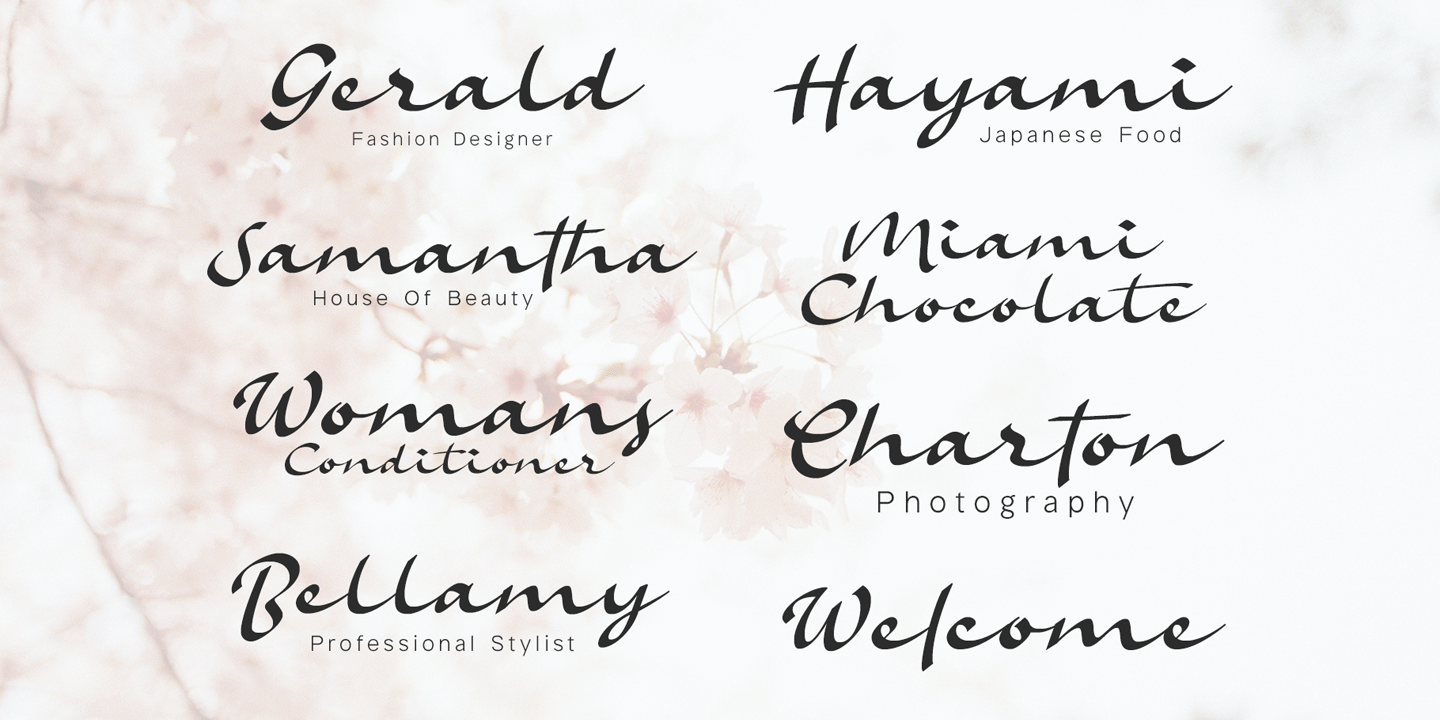 Beispiel einer Almatine Sans-Schriftart